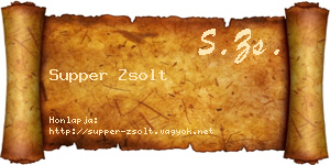 Supper Zsolt névjegykártya